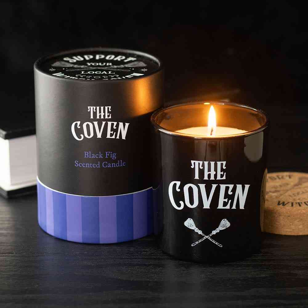 Something Different - The Coven Black Fig Scented Glass Scented Candle - Black